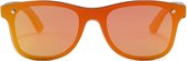FLAMENGO Randloze Zonnebril – Houten Frame met Oranje Glazen - Sunglasses - Festival - Sport - Wintersport – Strand - Ski zonnebril - UV400 – Gepolariseerd - Geschikt voor dames/heren – Stijlvol Design – Zwart - incl. brillenzakje