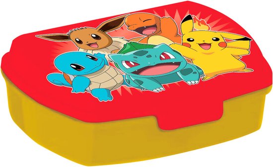 Pokemon Broodtrommel - 20 x 8 CM - Geel - Rood - Lunchbox