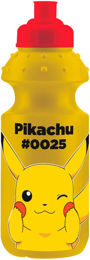 Foto: Pok mon pikachu sportfles drinkfles geel 350 ml schoolfles