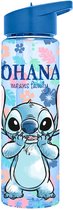 Disney Lilo & Stitch Waterfles - Drinkfles - Transparant / Blauw - 600 ml. - 1 Stuks