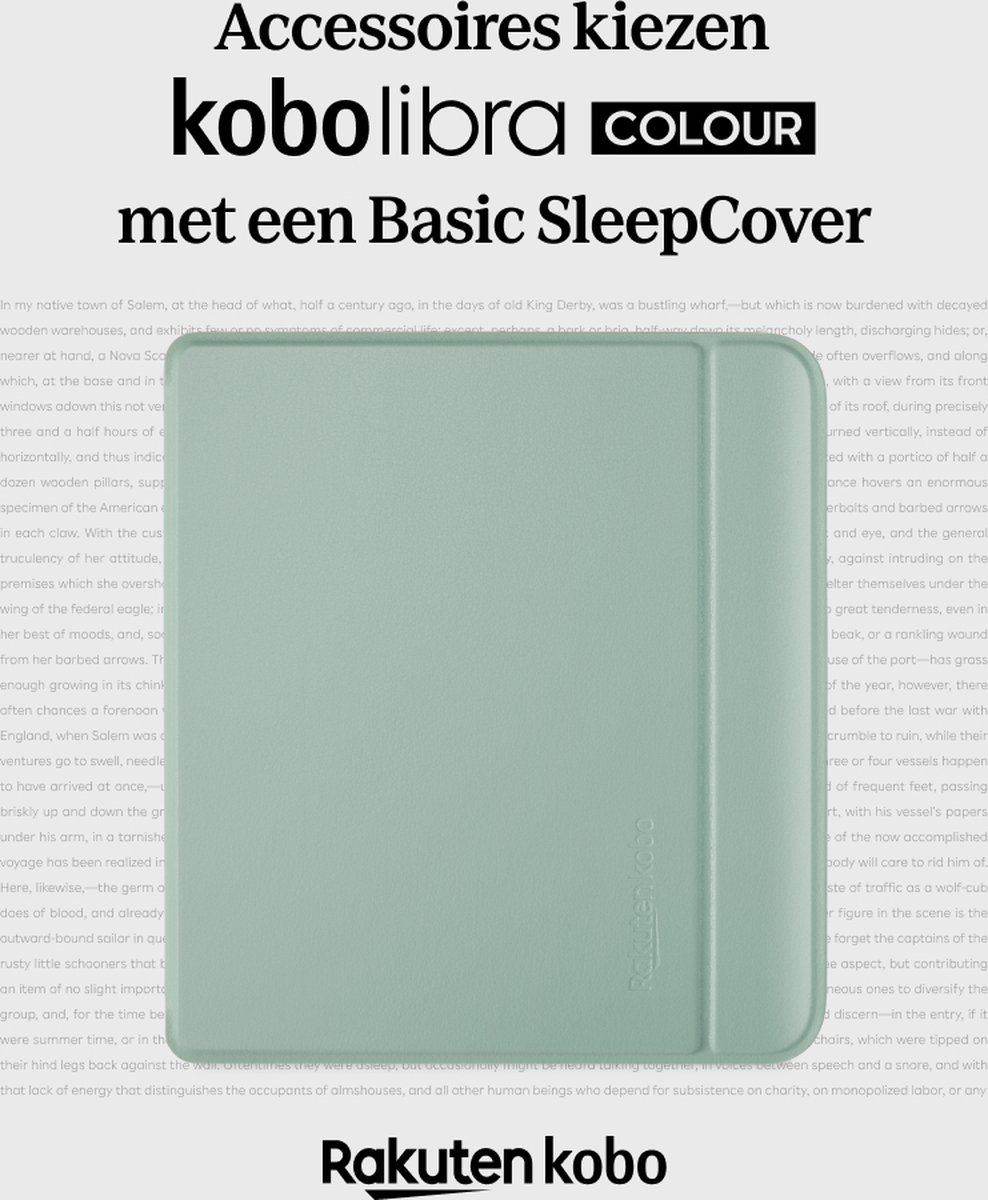 Kobo Libra Colour Hoes voor eReader - Basic SleepCover - Groen - Slaapfunctie – foto 4
