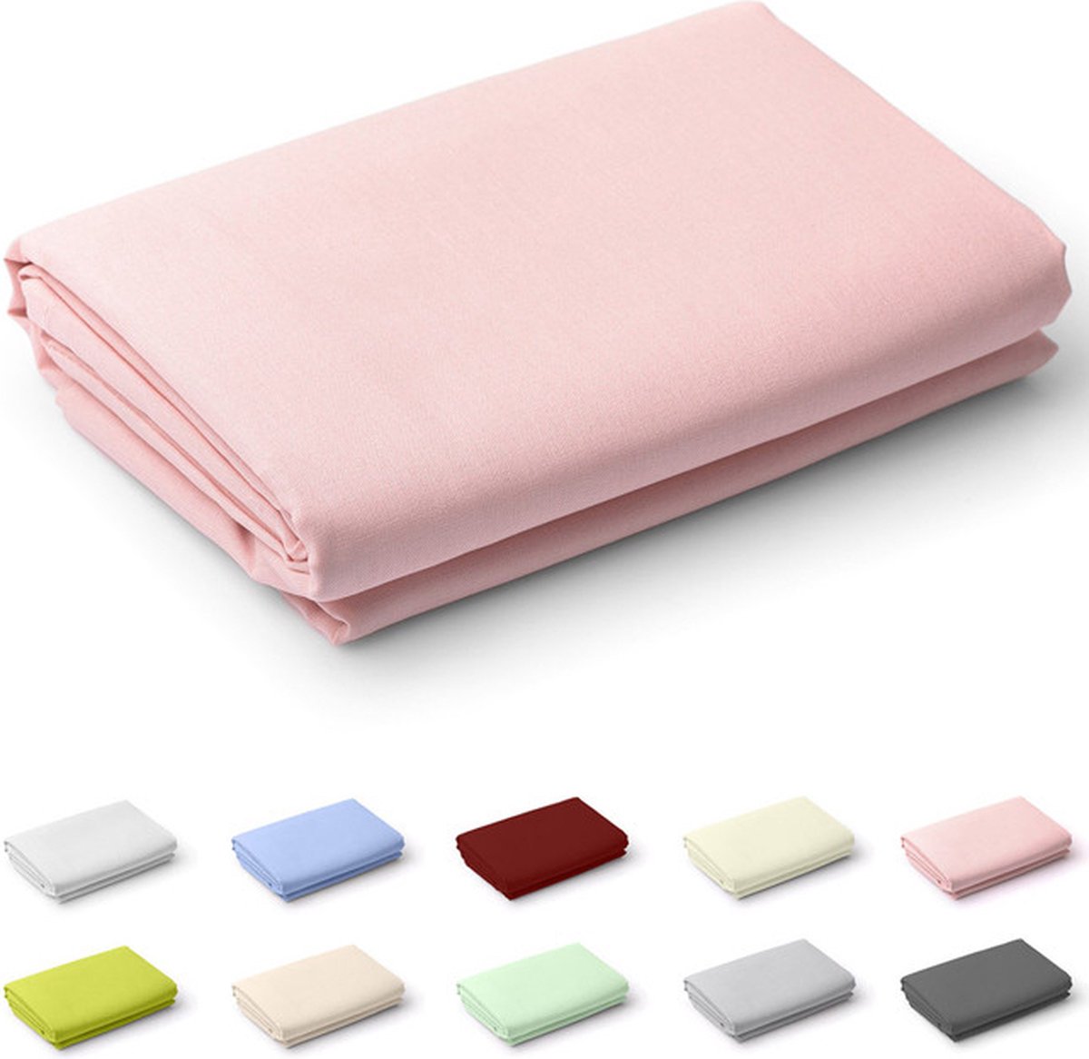 Zavelo Laken Deluxe Roze - 100% Katoen - 2-persoons 200x250 cm - Bovenlaken - Onderlaken - Extra Zware Kwaliteit - Super zacht - Hotelkwaliteit