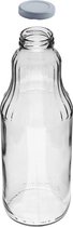 Bouteille à jus motif rayures 750 ml 6 pièces - bouteille à conserve - bouteille à jus - bouteille à sauce