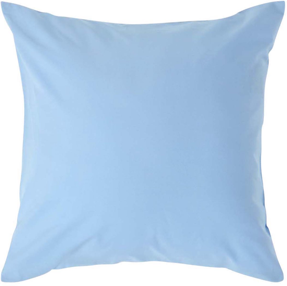 Homescapes Kussensloop 40x40 cm – Blauw – 100% Egyptisch Perkal Katoen – 200 TC
