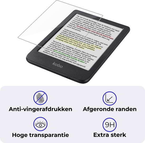 Screenprotector Geschikt voor Kobo Clara Colour Screenprotector Gehard Glas Tempered Glass - Screenprotector Geschikt voor Kobo Clara Colour Screenprotector - 2 PACK van Nillkin — afbeelding 3