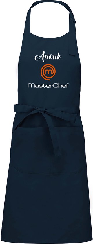 mijncadeautje - luxe keukenschort - Masterchef - navy / blauw