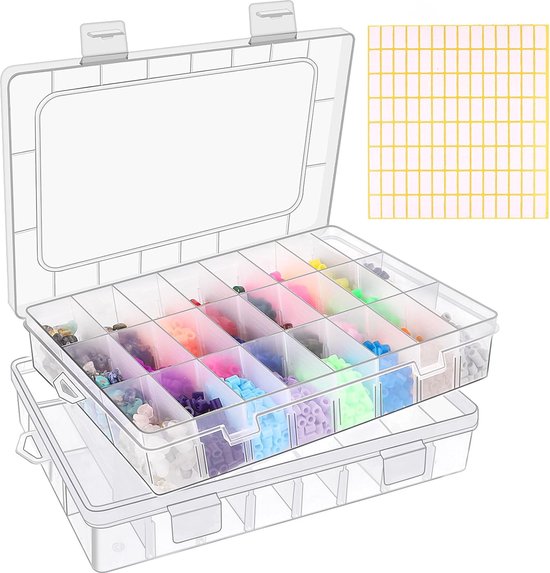 Lot De 30 Petites Boîtes De Rangement Transparentes (5,5x5,5x2 Cm) Avec Couvercle - Idéal Bijoux, Vis, Perles
