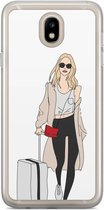 Casimoda® hoesje - Geschikt voor Samsung J3 2017 - Travel Girl - Backcover - - Multi