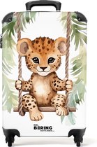 NoBoringSuitcases.com® - Baby koffer luipaard - Reiskoffer groot - 20 kg bagage