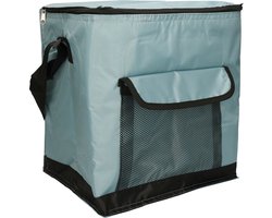 Leknes koeltas model Salou - Medium Size strand/camping - 31 x 23 x 33 cm - 2 vakken - blauw
