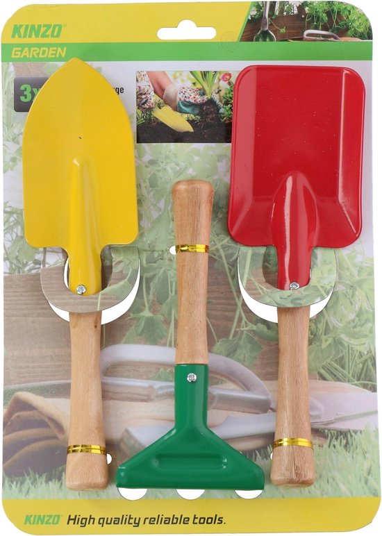 3 pièces Pelle bêche râteau Outils de Jardinage EnsemblesOutils de