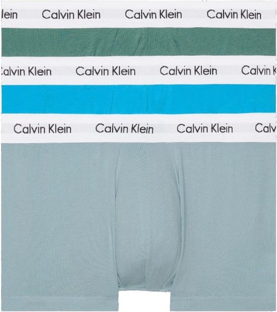 Calvin Klein 3-Pack Low Rise Trunks - Boxershorts heren - M - Blauw