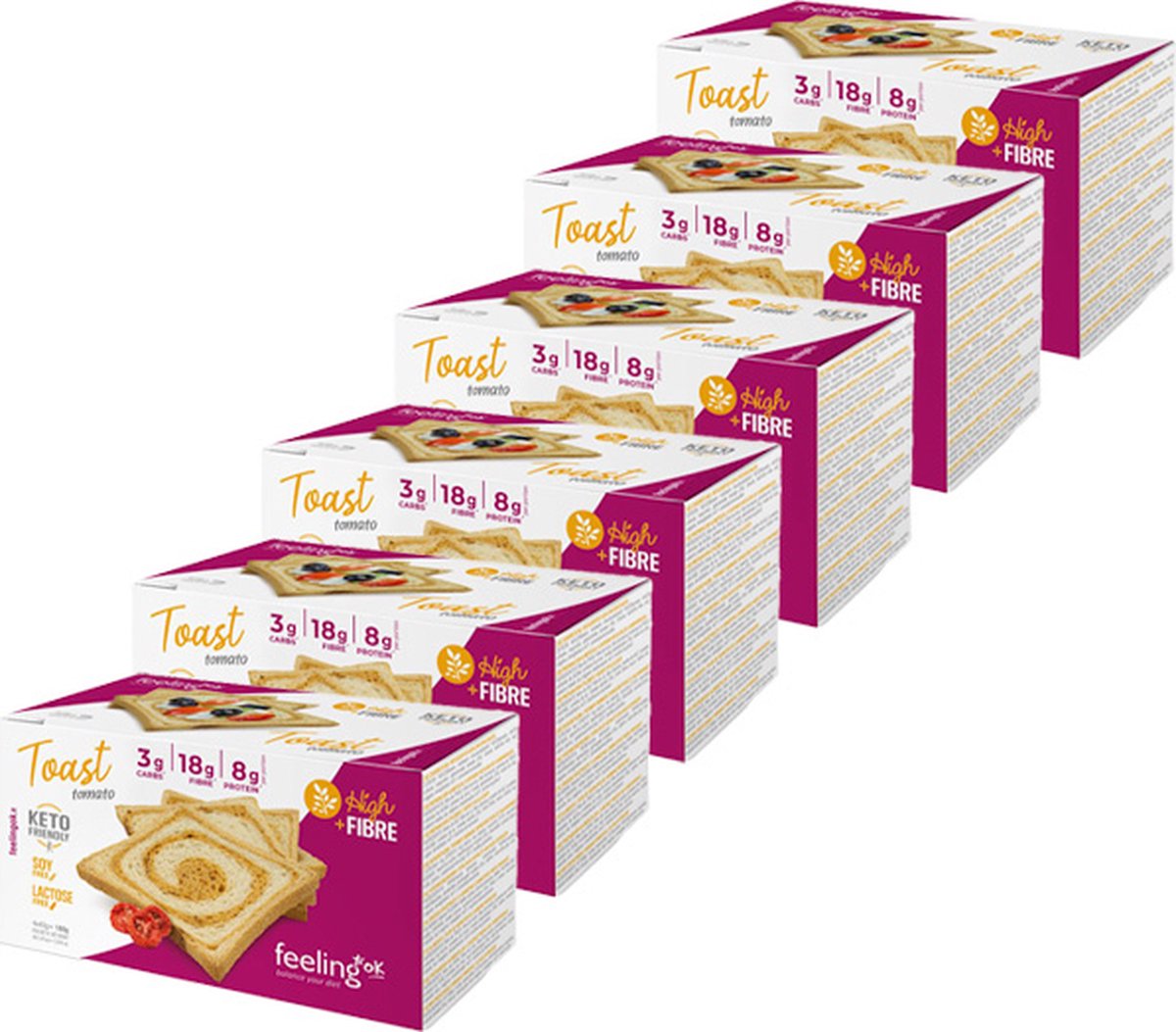 Goedkoopste Feeling OK | Toast Tomaat Optimize | 6 stuks | 6 x 160g