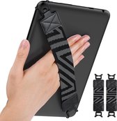 Security Hand-Strap for 9-11 Inch tablet - iPad Pro/iPad Air/Kindle Fire HD/Samsung Hand Strap Lightweight Finger Grip Holder 2 PACK Black tablet holder for bed