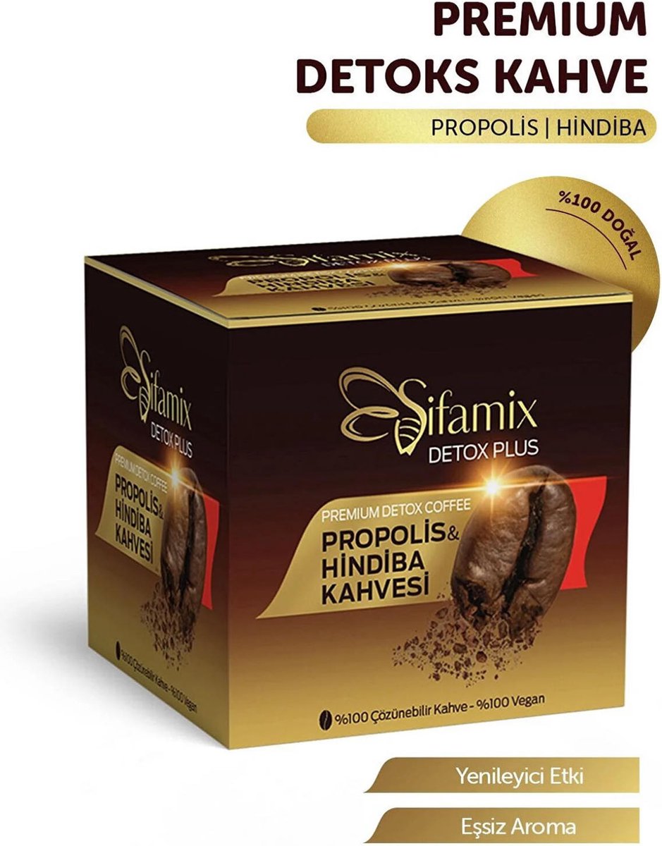 Goedkoopste SIFAMIX PROPOLIS HINDIBA KAHVESI Coffee Detox Plus Propolis Hindiba Kahvesi en Cichorei koffie Afslank Aanbeveling van een Diëtist Goedgekeurde 100 natuurlijke en plantaardige formule 1 maand gebruik