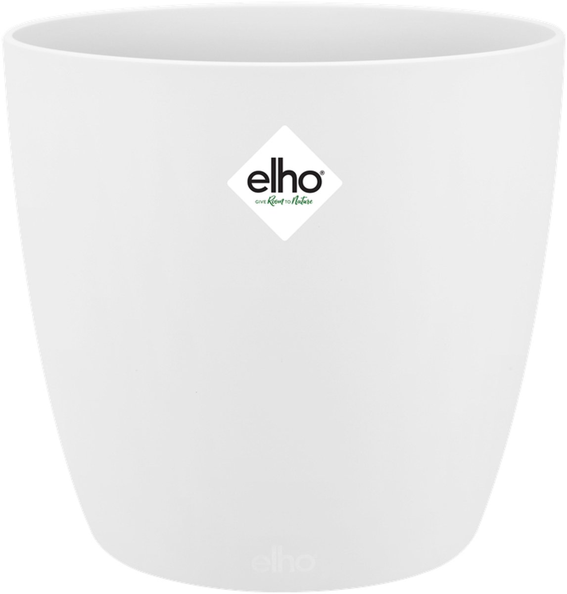 Elho Brussels Rond 14 - Bloempot voor Binnen - 100% Gerecycled Plastic - Ø 13.5 x H 12.6 cm - Wit