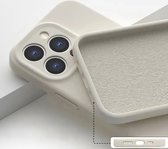 iPhone 15 Pro Max - Shockproof Case - Beige / Wit Hoesje - Camera bescherming - Soft-feel - Shockproof Hoesje