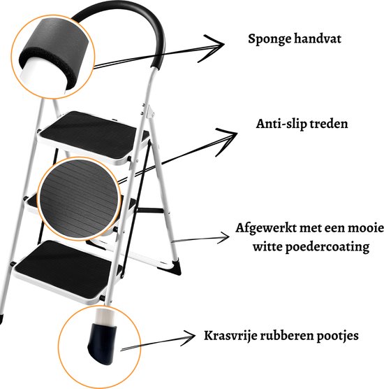 Escalier de cuisine / Escalier de ménage Aluminium - 2 marches