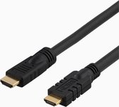 DELTACO actieve HDMI-kabel, HDMI High Speed ​​met Ethernet, 15m, zwart
