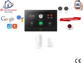 Draadloos/bedraad alarmsysteem met 7-inch touchscreen werkt met wifi en met spraakgestuurde apps. ST01B wifi
