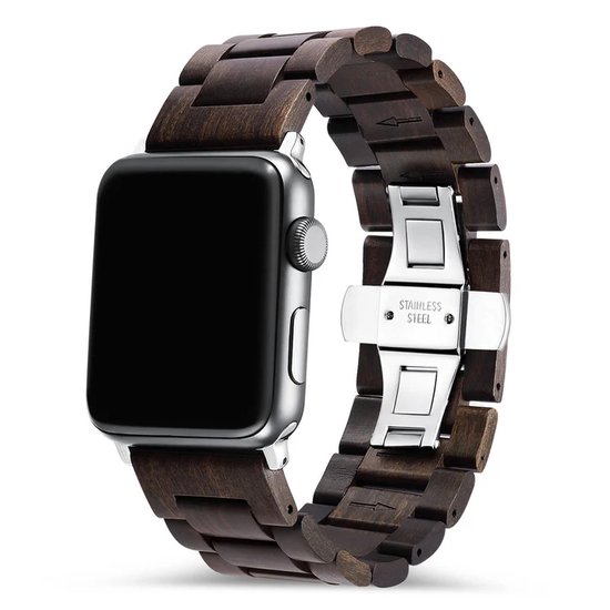 Apple Watch-bandje - zwart sandelhout 42-45 mm