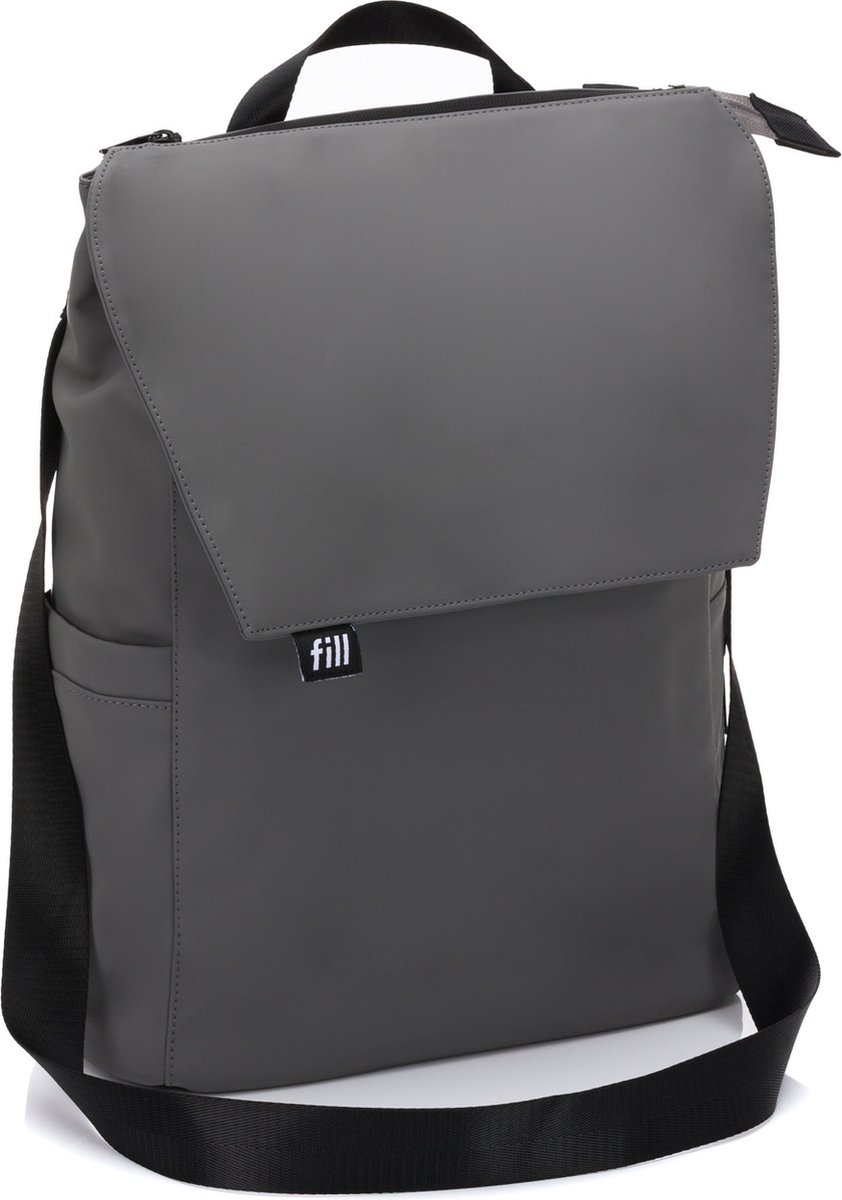 Luiertas Rolltop rugtas - Incl. flessenwarmer en verschoningsmat - Miami - fillikid - Grijs