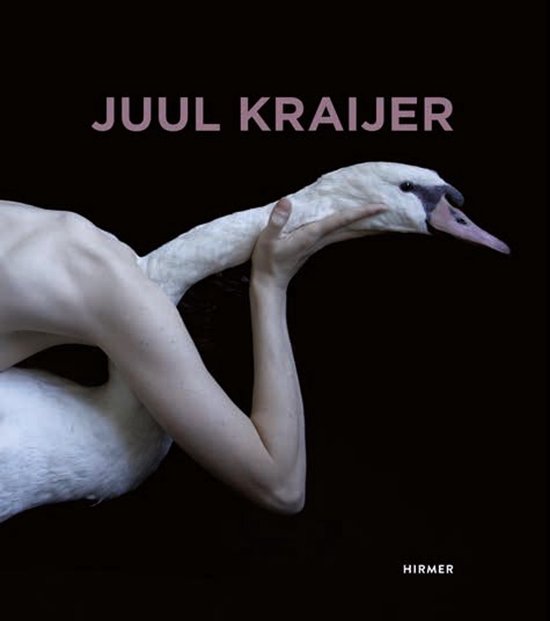 Boek "JUUL KRAIJER" met een gestileerde foto van een menselijke arm die de nek van een zwaan vasthoudt.