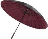 Winddichte paraplu 190T dubbele luifel 24 baleinen zon en regen dubbel gebruik met ergonomisch handvat. umbrella