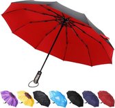 Winddichte opvouwbare reisparaplu voor mannen vrouwen en familie automatisch openen en sluiten houten handvat - YumSur umbrella