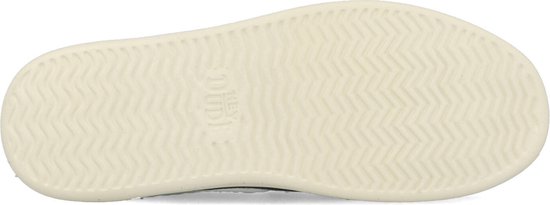 Semelle extérieure blanche avec motif à chevrons d'un mocassin HEYDUDE.