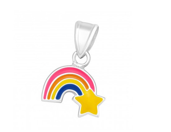 Hanger- Regenboog - Zilver - Bedel