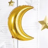 Partydeco - Folieballon gouden maan - 60 cm