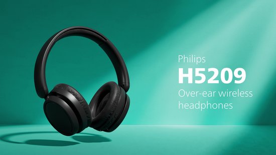 Philips TAH5209BK/00 Casque Bluetooth Supra-Aural - 65 Heures D'Autonomie, Son Naturel Et Appels Clairs, Noir