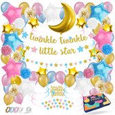 Fissaly 112 Stuks Twinkle Twinkle Little Star Gender Reveal Versiering Decoratie - Slingers, Ballonnen & Accessoires