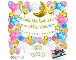 Fissaly 112 Stuks Twinkle Twinkle Little Star Gender Reveal Versiering Decoratie - Slingers, Ballonnen & Accessoires
