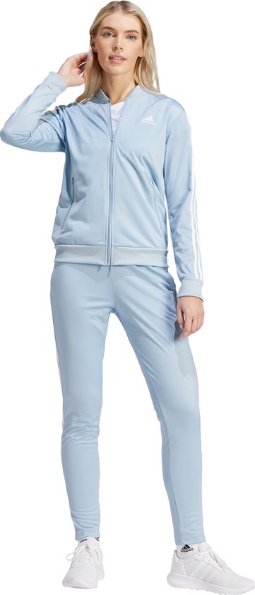 adidas Sportswear Essentials 3-Stripes Trainingspak - Dames - Blauw- 2XL