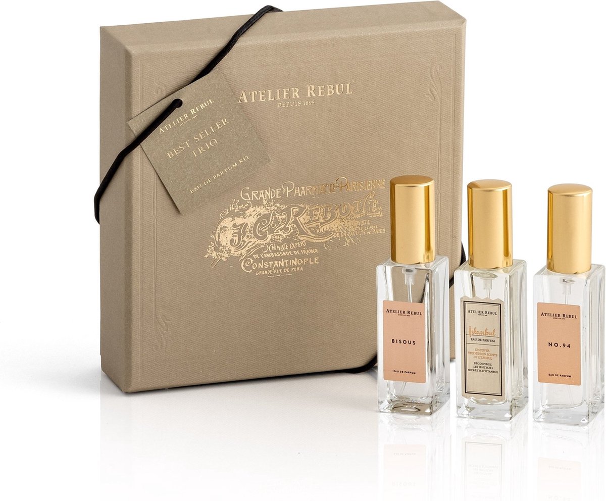 Goedkoopste Bestseller Parfum Trio Geschenkset - Istanbul, No.94, Bisous - 3x12ml - Voor Vrouw & Man - Luxe Cadeau