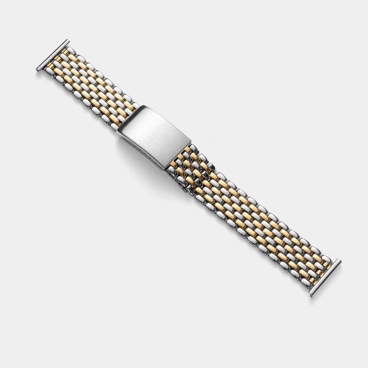 Beads Of Rice staal-goud Horlogearmband - rechte endlinks