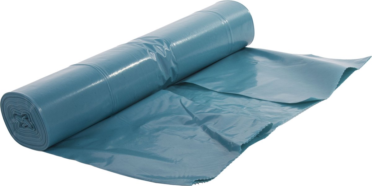 Kortpack - Afvalzak 70cm breed x 110cm lang - 200 stuks - 120 liter - Blauw - Vuilniszakken - (015.0950)