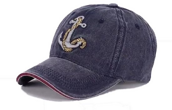 Baseball Cap Anker – Blauw - Stonewashed Denim Pet - Schipper Cap