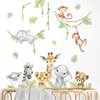 Muursticker safari dieren muursticker voor kinderkamer babykamer muursticker jungle wanddecoratie DL916-4