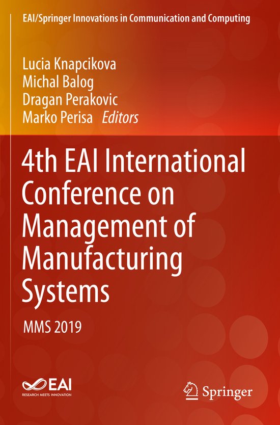 4th EAI International Conference on Management of Manufactur ... - cover