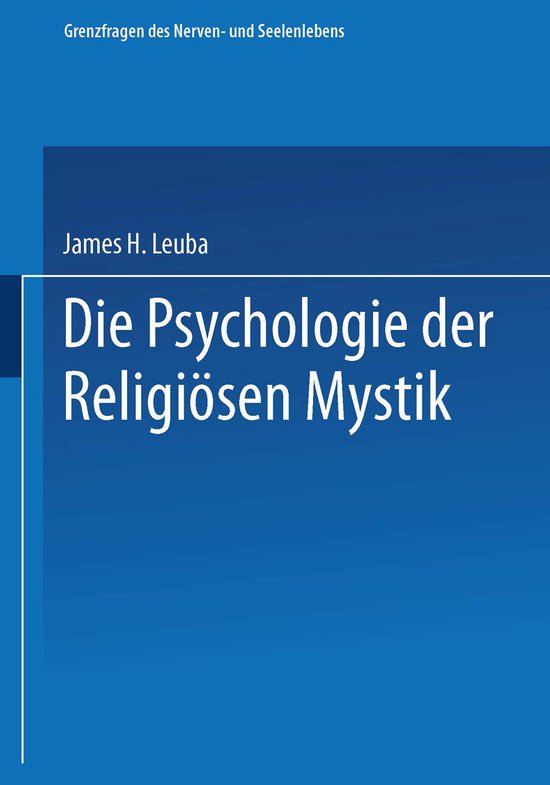 Grenzfragen des Nerven- und Seelenlebens- Die Psychologie de ... - cover