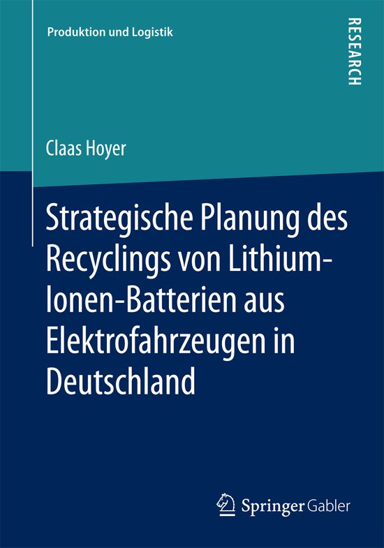 Strategische Planung des Recyclings von Lithium Ionen Batter ... - cover