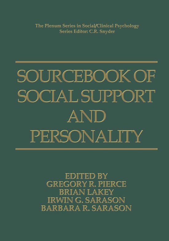 Sourcebook of Social Support and Personality - cover