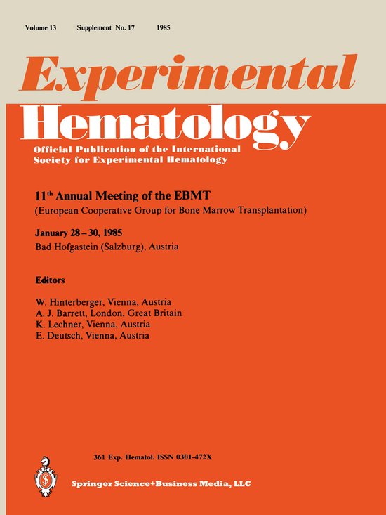 11th Annual Meeting of the Ebmt - cover