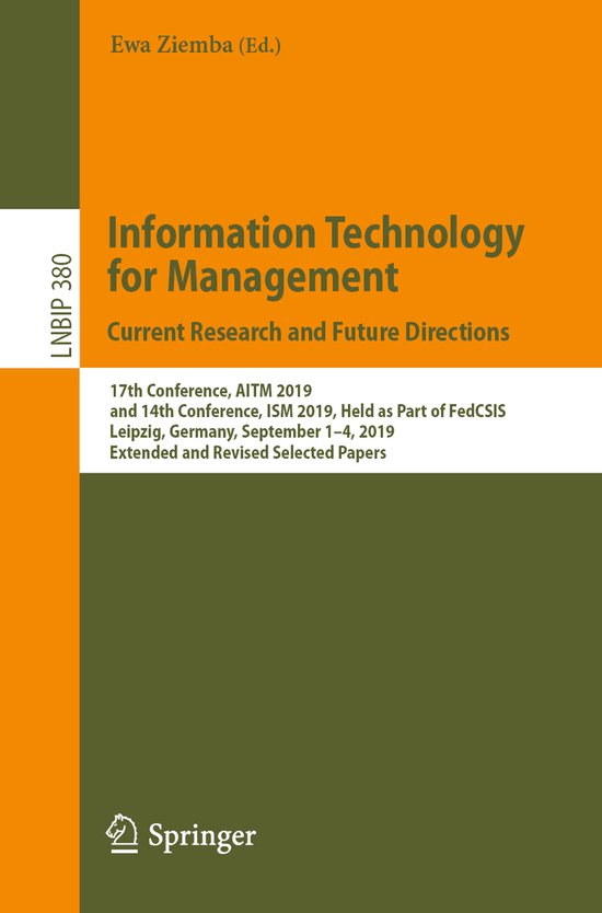 Lecture Notes in Business Information Processing380- Informa ... - cover