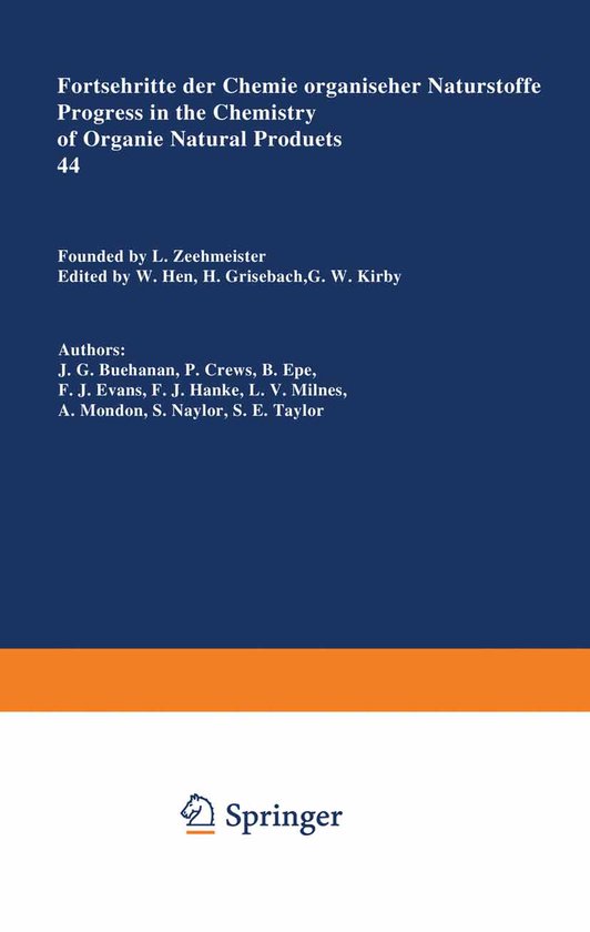 Fortschritte Der Chemie Organischer Naturstoffe / Progress i ... - cover