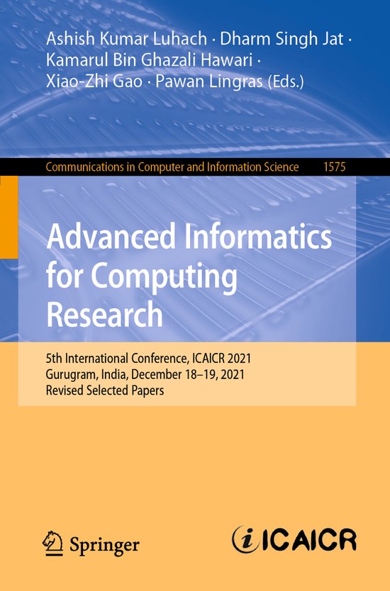 Communications in Computer and Information Science1575- Adva ... - cover
