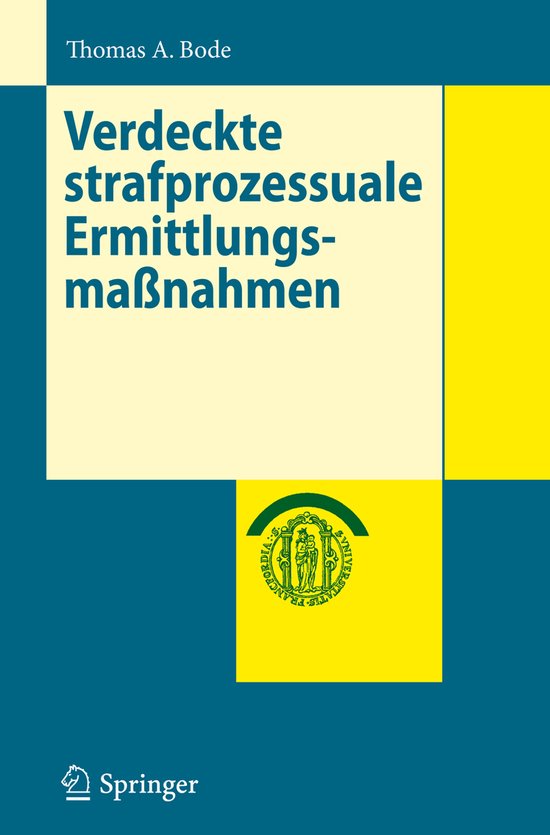 Verdeckte strafprozessuale Ermittlungsmassnahmen - cover